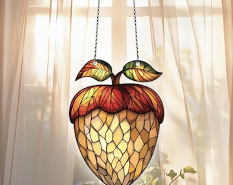 Acorn Acrylic Suncatcher, Acorn Ornaments, Acorn Decor, Acorn Gifts For Women Men, Acorn Sun Catcher For Window Hanging, Fall Decorations