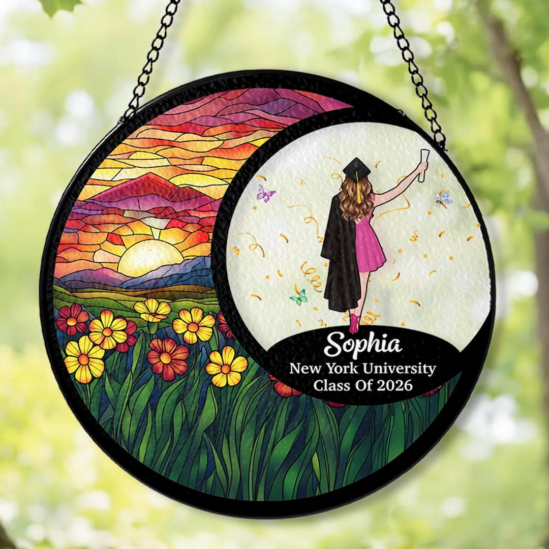 Personalized Graduation Gifts for Her, Class of 2026 Suncatcher, Custom ...