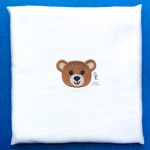 Mini Teddybär Kopf Maschinenstickerei Mini Design 5 Größen Stickdatei süßer süßer Babybär, Sofort Download