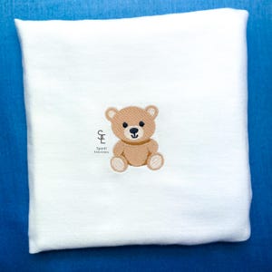 Teddybärkopf Maschinenstickerei Mini Design 4 Größen Stickdatei süßer schöner Bär, Sofort Download