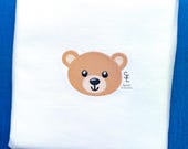 Boy Teddy Bear Head Machine Embroidery design 5 sizes embroidery file cute lovely baby bear , Instant Download