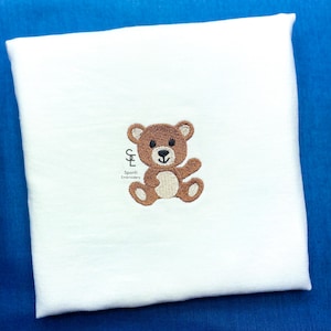 Teddybär Maschinenstickerei Mini Design 5 Größen Stickdatei süßer süßer Babybär, Sofort Download