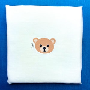Mini Teddybär Kopf Maschinenstickerei Design 4 Größen Stickdatei süßer schöner Bär, Sofort Download
