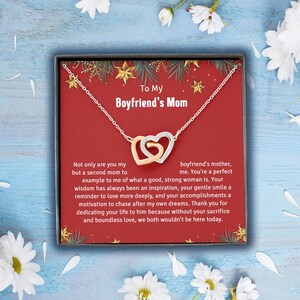 Mothers Day Gifts For Boyfriends Mom From Girlfriend, To My Boyfriends Mom Necklace, Custom Birthday Mother&#39;s Day Gifts For Mother In Law