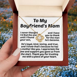 Custom Birthday Mother&#39;s Day Gift For Mother In Law, To My Boyfriends Mom Necklace, Mothers Day Gifts For Boyfriends Mom From Girlfriend