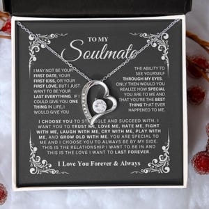 To My Soulmate Necklace Gift, Soulmate Gift, Soulmate Necklace, Gift For Soulmate, Soulmate Jewelry, Love Necklace, Anniversary Gift