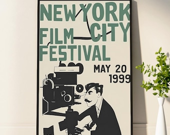 1999 NYC Film Festival Poster Vintage Movie Art Typographic Design Home Decor