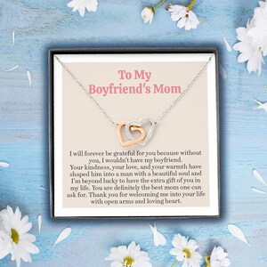 Custom Birthday Mother&#39;s Day Gifts Mother In Law, To My Boyfriends Mom Necklace, Mothers Day Gifts For Boyfriends Mom From Girlfriend
