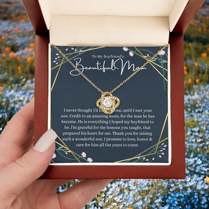 Mothers Day Gifts For Boyfriends Mom From Girlfriend, To My Boyfriends Mom Necklace, Custom Birthday Mother&#39;s Day Gifts For Mother In Law