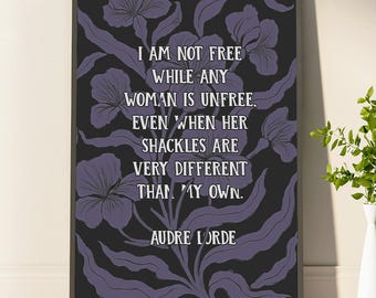 Inspirational Quote Wall Art Poster Powerful Feminist For Home Decor Perfect for Empowerment Great Gift Idea