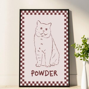 Custom Funky Pet Portrait Cute Dog Poster Custom Badly Drawn Dog Portrait Minimalist Custom Poorly Drawn Retro Pet Prints Gifts