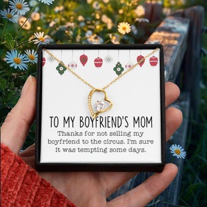 To My Boyfriends Mom Necklace, Mothers Day Gifts For Boyfriends Mom From Girlfriend, Custom Birthday Mother&#39;s Day Gift For Mother In Law