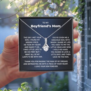 Mothers Day Gifts For Boyfriends Mom From Girlfriend, Custom Birthday Mother&#39;s Day Gifts Mother In Law Funny, To My Boyfriends Mom Necklace