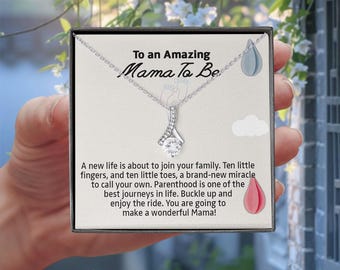 Pregnant Mum To Be Gift, New Mother Jewelry, New Mama To Be Gift, To My Mommy Heart Necklace from Baby Bump, Expecting Wife Gift from Tummy