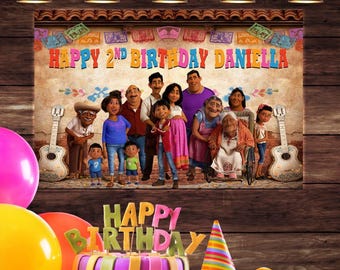 Personalized Coco Movie Birthday Banner: Custom Vinyl Party Decoration