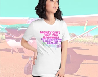 T-shirt aviation amusant : avion Cessna, cadeau femme pilote