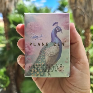 Medo calmo de voar - Cartões de afirmação e meditação Plane Zen™, voo confiante, viajante nervoso, aerofobia, fortalecimento de viagem, presentes de viagem