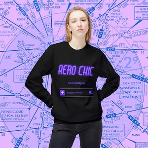 Sudadera Aero Chic con Modo Avión: Regalo para Piloto imagen 1