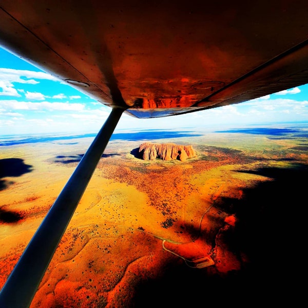 Uluru Print, Digital Download, Large Printable Wall Art, Desert Art Poster, Sand, Ayers Rock Desert Art Print, Aerial View, INSTANT DOWNLOAD