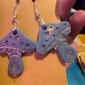 Whimsical Resin Mushroom Earrings