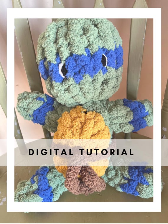 Ninja Turtle Finger Knitting with Chunky Yarn Pattern, Digital PDF File Only