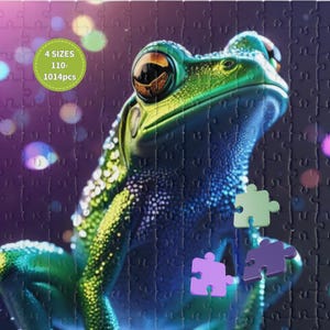 Prism Sparkle Groda Pussel, Färgglad Vattenfallskonst, Fantasy Samlargåva (110-1014 Bitar)