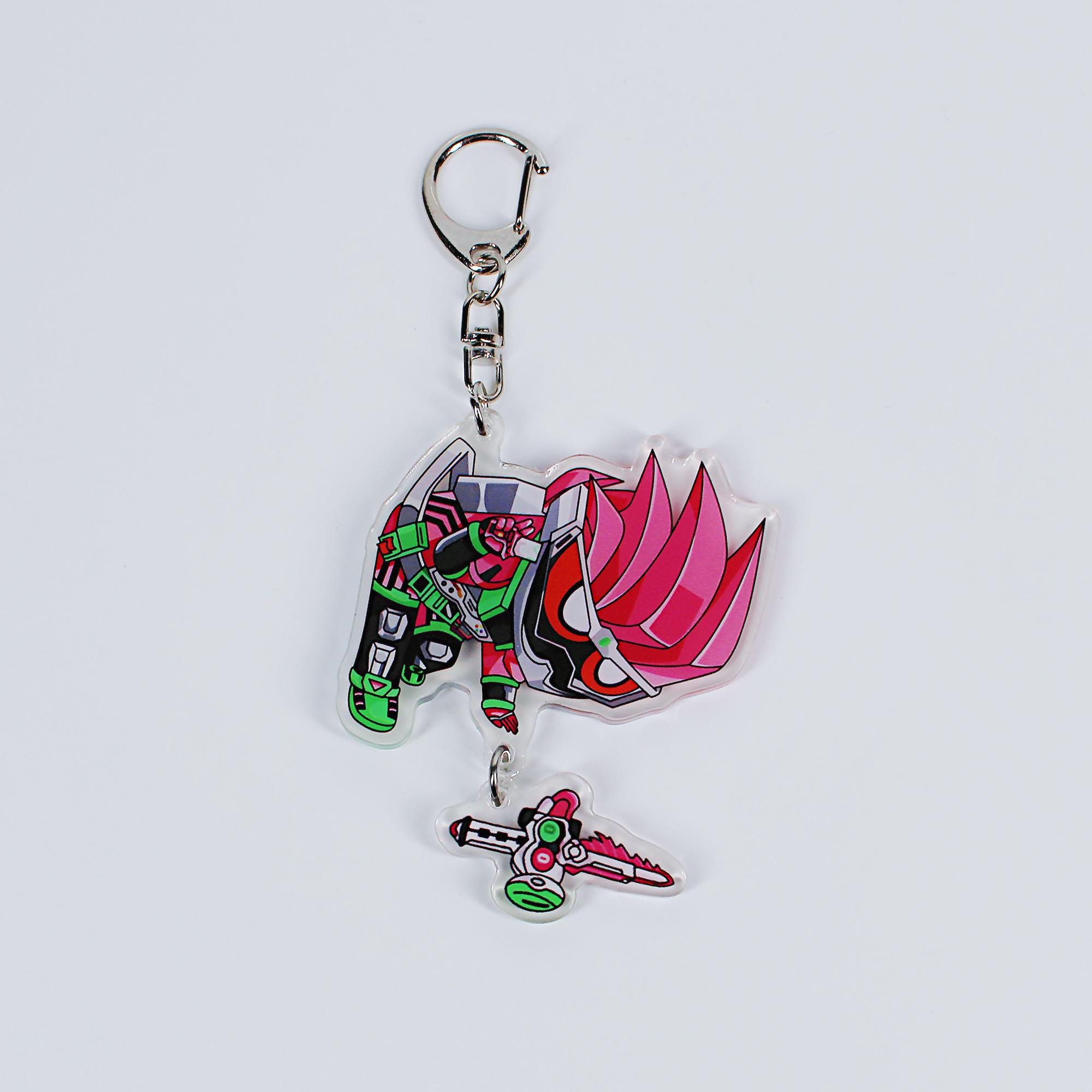 Kamen Rider Acrylic Keychain Set Decade, Ex-aid, Build, Zi-o, Zero