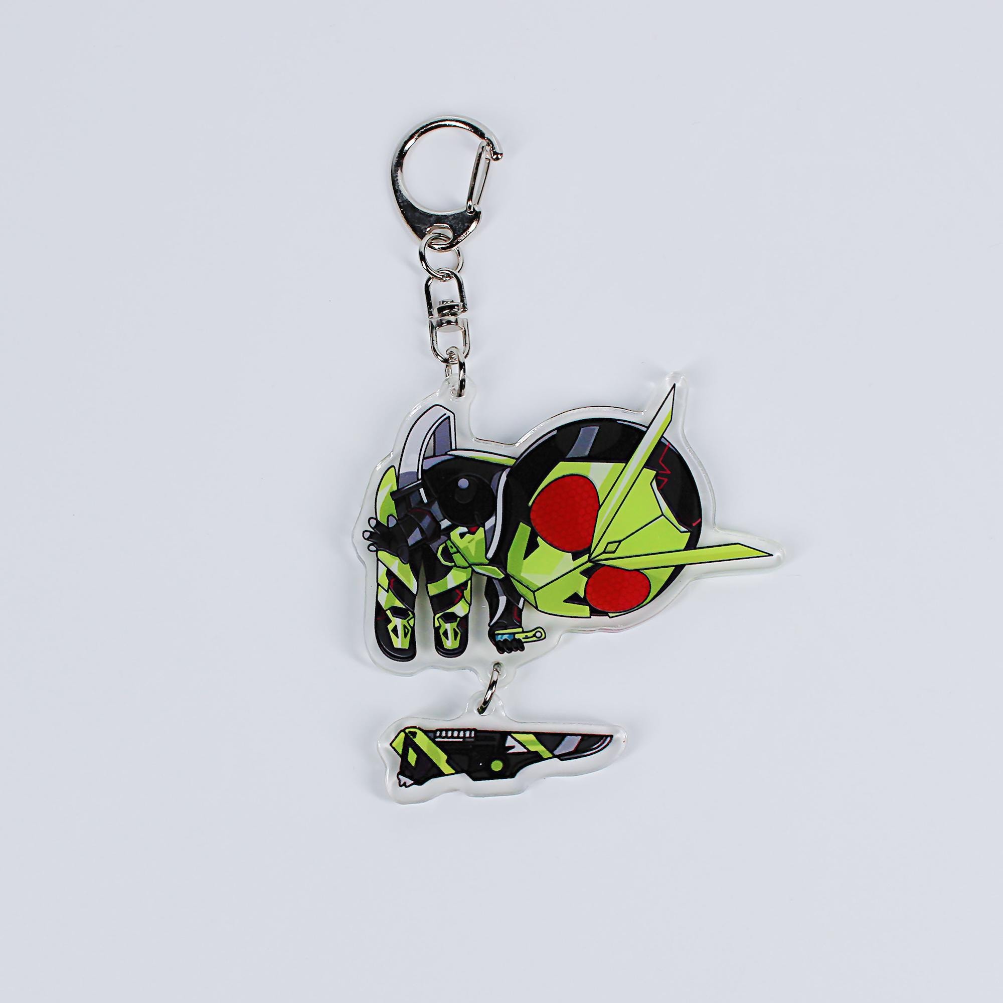 Kamen Rider Acrylic Keychain Set Decade, Ex-aid, Build, Zi-o, Zero