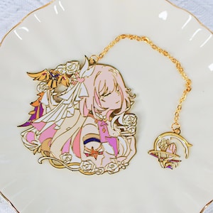 Honkai Impact 3rd Elysia Hollow Metal Bookmark with Charm HI3 Gift