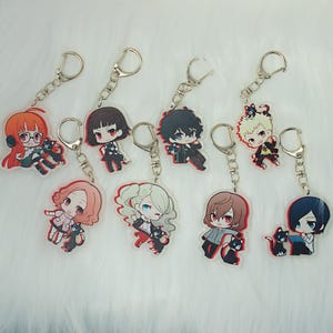 Persona 5 Chibi Keychain Set, Joker, Panther, Skull & More