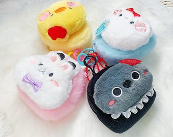 Love and Deepspace Handmade Mini Pouch, Hanging Keychain Plush Coin Purse, Rafayel, Zayne, Xavier, Sylus, Caleb