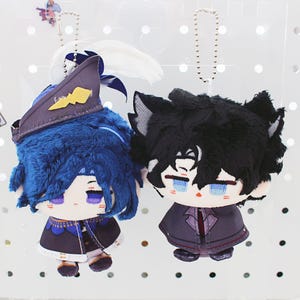 Genshin Impact Clorinde, Furina, Neuvillette, Wriothesley Sitting Plush Keychains, Bag Charm, Fan Made