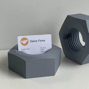 Visitekaartjeshouder voor ambachtslieden, monteurs, ingenieurs, bouwvakkers en werkplaatsen – Industrieel ontwerp, bureau, cadeau-idee
