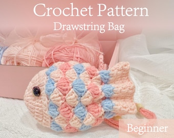 Earpods bag Pattern & Video Crochet, Key bag, Coin purse, airpod case, bags and purses, cute mini fish bag | handmade gift