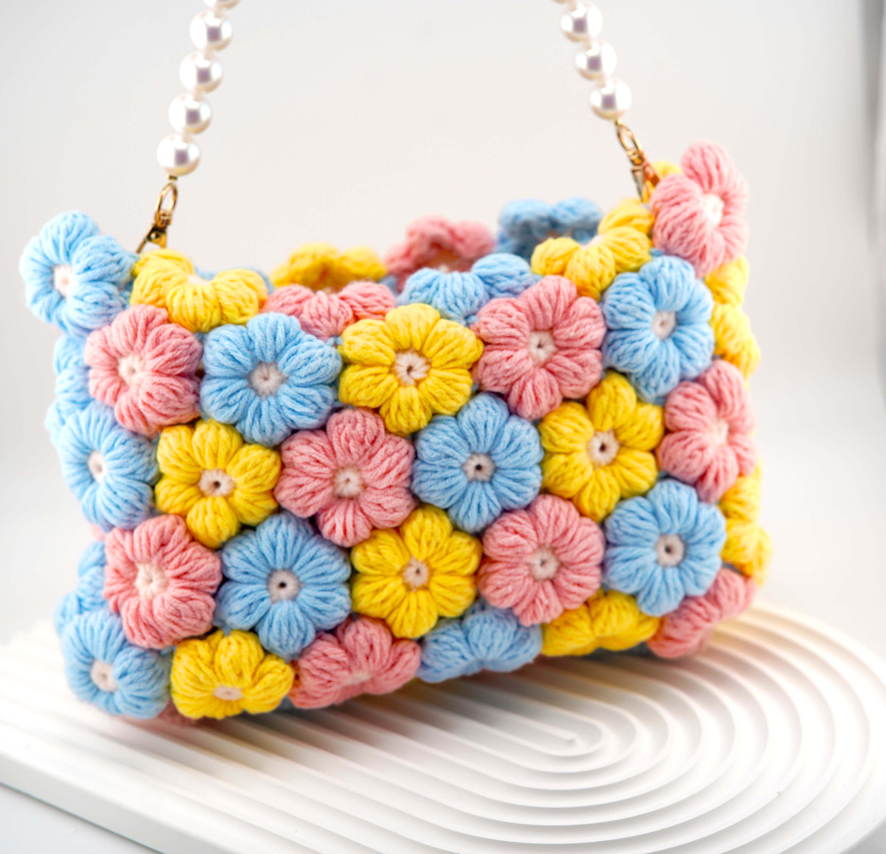 Decorazioni Floreali All'uncinetto In Chenille, Set Da 8 Pezzi, Per Abbigliamento E Borse Fai Da Te