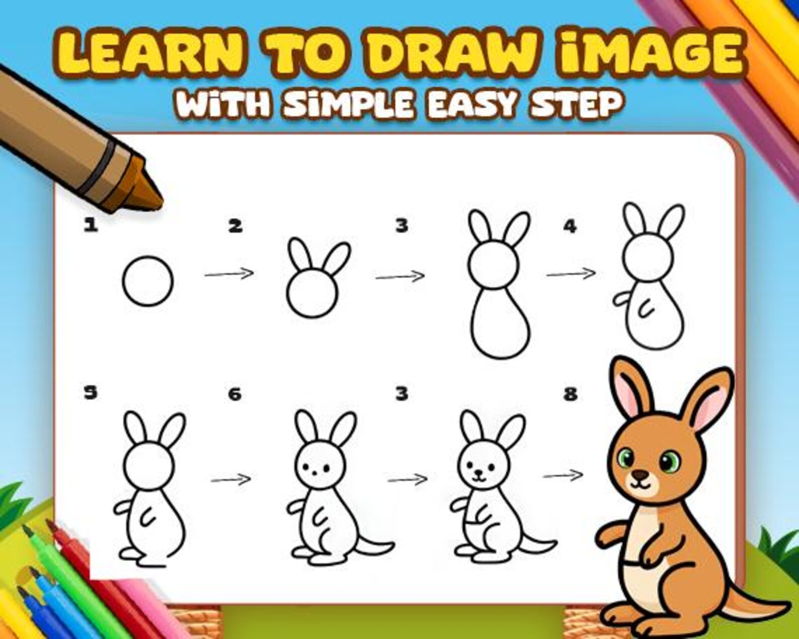 Learn How to Draw an Easy Image Step by Step - Etsy