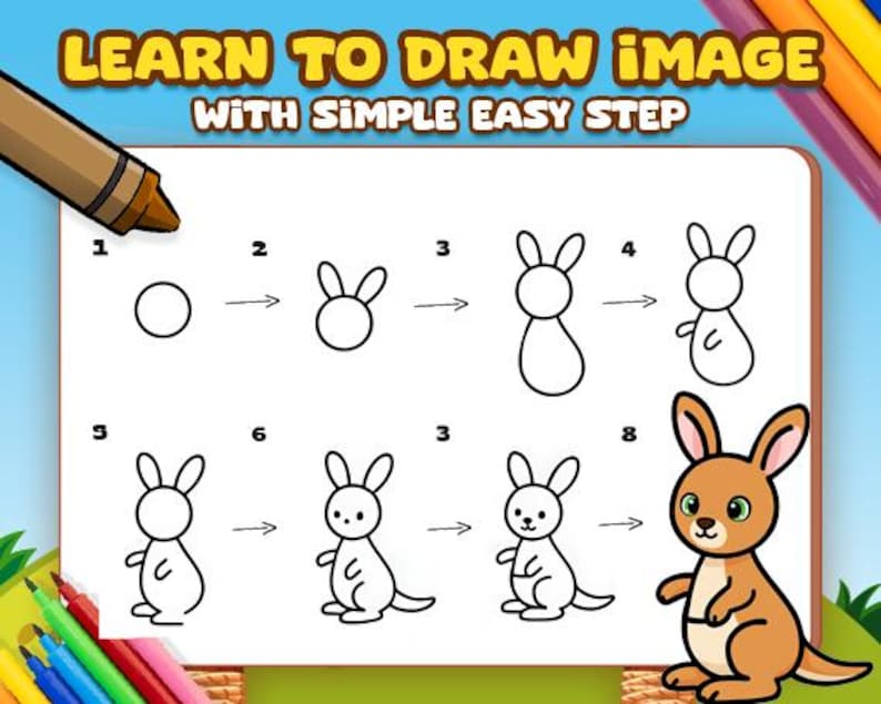 Learn How to Draw an Easy Image Step by Step - Etsy