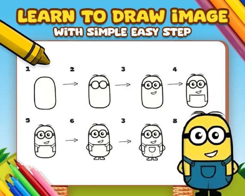 Learn How to Draw an Easy Image Step by Step - Etsy
