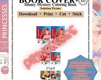 Kolorowanka Disney Mystery, wydanie Księżniczki, rozwiązania, naklejki PDF