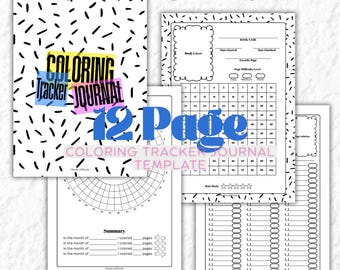 PDF Coloring Journal Tracker A5 Download