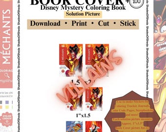 Disney Mystery Coloring Villains Edition Page Solutions PDF Stickers