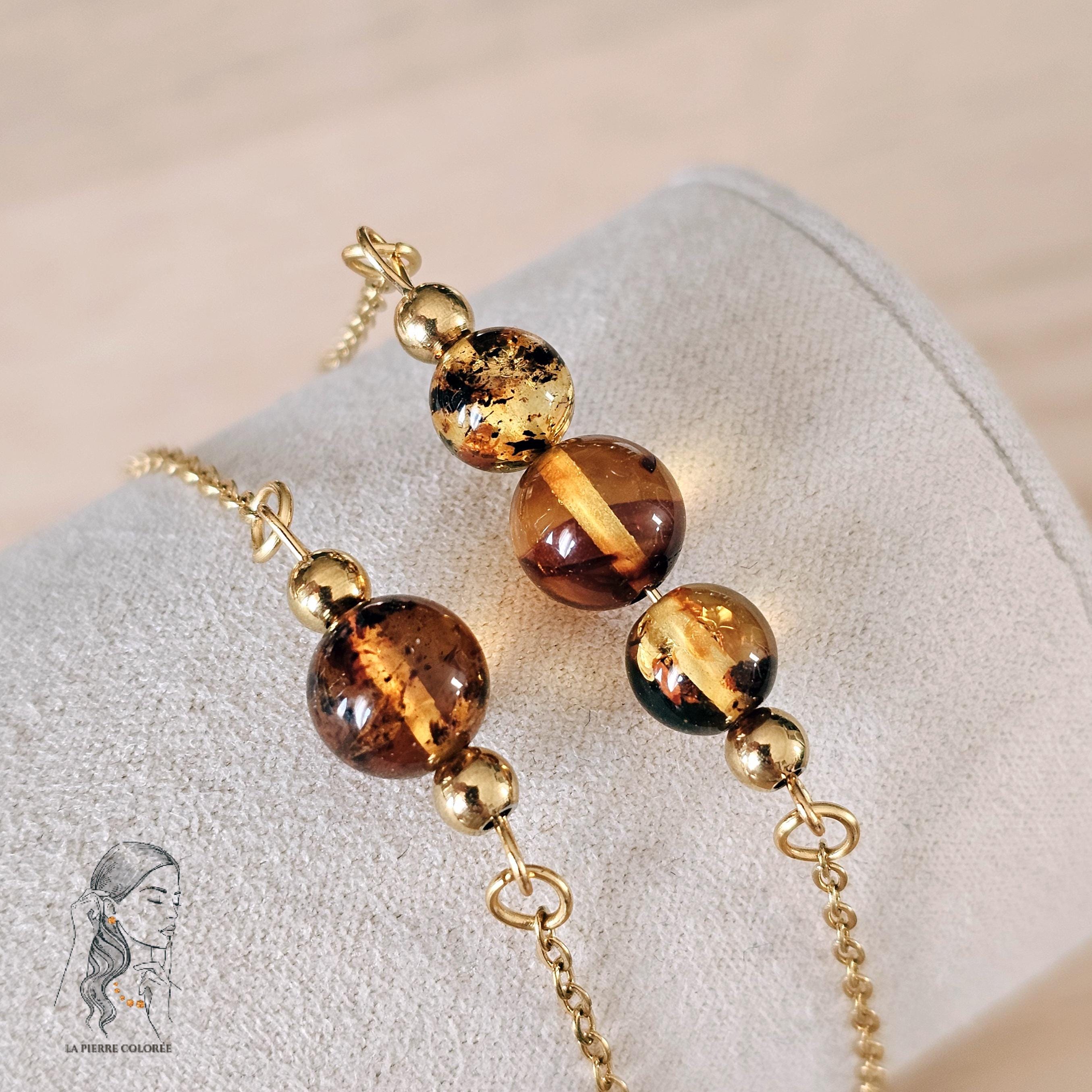 2 Breloques Charms En Forme De Cœur En Verre Marron - Fermoir Métal Argenté - Pour Bracelets Ou Colliers