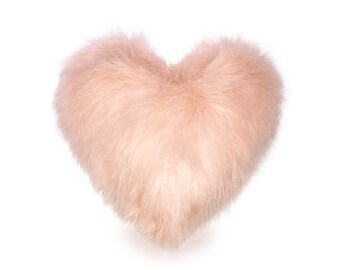 fuzzy heart pillow