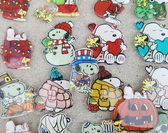Porta credenciales de invierno, porta credenciales de beagle, lindo regalo para enfermeras y maestras, clip para porta credenciales de primavera, insignia personalizada con brillantina
