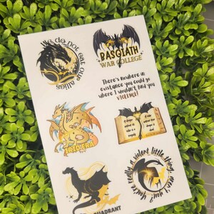 Fourth Wing Stickers, Onyx Storm, Rebecca Yarros, Iron Flame Stickers, bookish, the empyrean series, andarna, fly or die, ya fantasy books