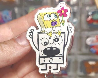 Doodle Bob Baby Nurse Badge Reel: Interchangeable Acrylic Face