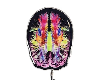 Anatomical Brain Badge Reel: Neurology Doctor Gift