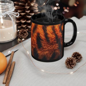 Tiger Mug, Wildlife Lover Gift, Jungle Enthusiast Cup, Fierce Animal Print Coffee Mug, Big Cat Tea Cup
