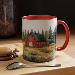 Country Side Accent Coffee Mug - Rustic Farmhouse Decor, 11/15oz, Farm Life Gift, Kitchen Decor, Personalized Mug, Unique Mug