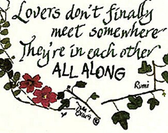 Rumi Citation Poeme Damour Romantique Citation Mariage Etsy Canada